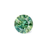 2.91CT PRECISION CUT ROUND BRILLIANT MONTANA SAPPHIRE, TEAL GREEN PARTI, 8.3MM