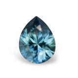 2.08CT PRECISION CUT PEAR BRILLIANT MONTANA SAPPHIRE, TEAL BLUE, 9.4X6.9MM