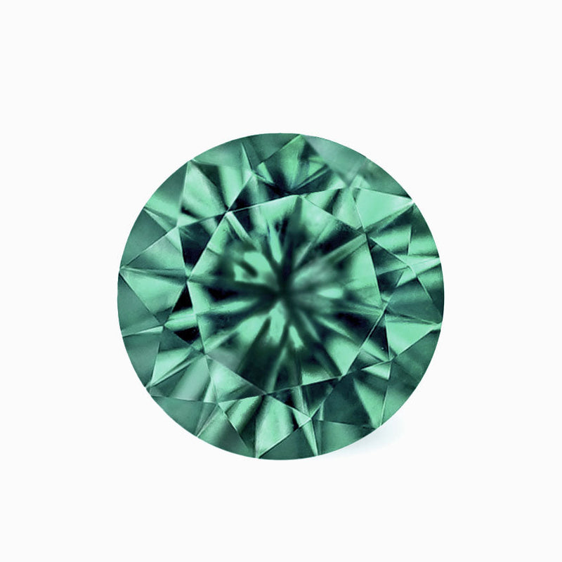 1.65CT PRECISION CUT ROUND BRILLIANT MONTANA SAPPHIRE, COLOR SHIFTING TEAL BLUE GREEN AND PURPLE, 7MM
