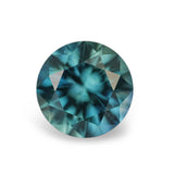 1.58CT PRECISION CUT ROUND BRILLIANT MONTANA SAPPHIRE, TEAL BLUE GREEN, 6.8MM
