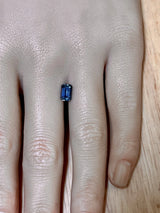 1.57CT PRECISION CUT EMERALD CUT MONTANA SAPPHIRE, BLUE, 7.3X4.9MM