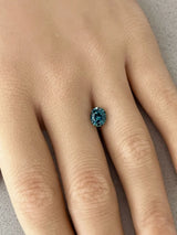 1.45CT PRECISION CUT OVAL BRILLIANT MONTANA SAPPHIRE, TEAL COLOR SHIFTING OCEAN BLUE, 7X5.9MM