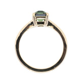 2.40ct Untreated Emerald Cut Madagascar Sapphire Low Profile 4 Prong Tapered Solitaire in 14k Yellow Gold