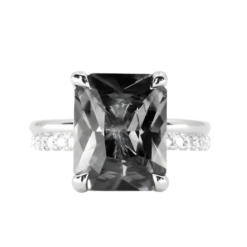 Four Prong Double Band with French Set Diamonds- Setting