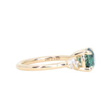 2.15ct Round Madagascar Sapphire and Diamond Starry Night Low Profile Solitaire in 14k Yellow Gold