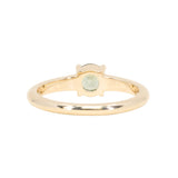0.79ct Round Light Green Montana Sapphire Low Profile Four Prong Spring Bloom Solitaire in 14k Yellow Gold