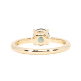 0.98ct Round Madagascar Teal Sapphire Low Profile 4 Prong Solitaire in 14k Yellow Gold