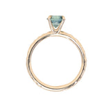 1.13ct Round Precision Blue Montana Sapphire Evergreen Carved 4 Prong Solitaire in 14k Yellow Gold