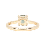 1.69ct Untreated Cushion Cut Blue Montana Sapphire Low Profile 4 Prong Solitaire in 14k Yellow Gold