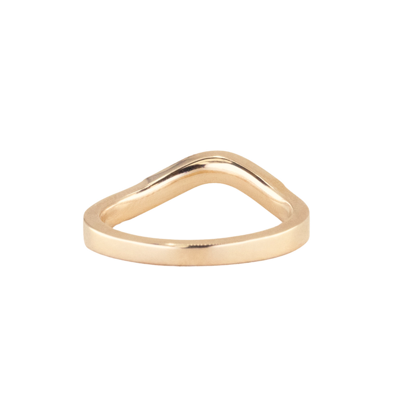 Curved Vintage Milgrain Diamond Band