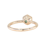 0.97ct Round Madagascar Teal Sapphire Low Profile Scallop Cup Solitaire in 14k Yellow Gold