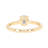 0.98ct Deep Teal Blue to Purple Montana Sapphire Low Profile 4 Prong Solitaire in 14k Yellow Gold