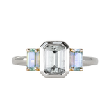 Montana Sapphire Side Stone Three Stone Low Profile - Setting