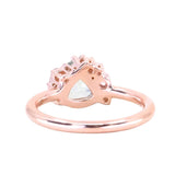 2.19ct Untreated Trillion Sapphire and Diamond Asymmetrical Cluster Ring in 14k Rose Gold