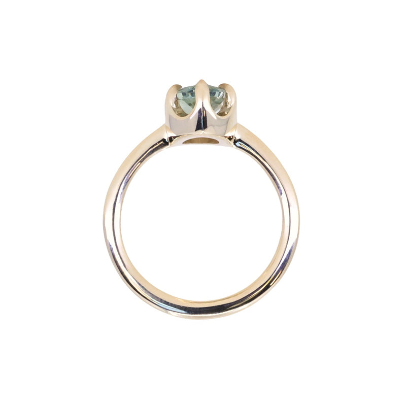 2.07ct Unheated Madagascar Marquise Sapphire Low Profile 6 Prong Solitaire in 14k Yellow Gold