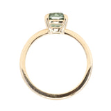 1.69ct Untreated Cushion Cut Blue Montana Sapphire Low Profile 4 Prong Solitaire in 14k Yellow Gold