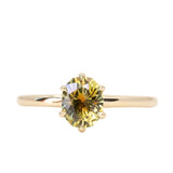 1.44ct Bicolor Sunrise Montana Sapphire Classic Six Prong Solitaire in 14k Yellow Gold