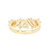 Mixed Shape Natural Diamond Cluster Ring in 18k Yellow Gold
