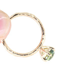 2.0ct Oval Untreated Green Parti Madagascar Sapphire Six Prong Evergreen Solitaire in 14k Yellow Gold