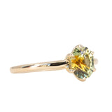 1.44ct Bicolor Sunrise Montana Sapphire Classic Six Prong Solitaire in 14k Yellow Gold