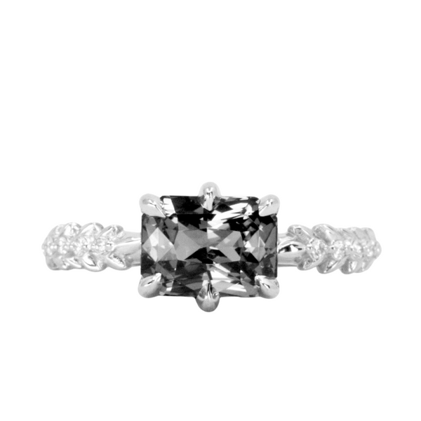 Low Profile 6 Prong Vine Solitaire with Diamonds - Setting