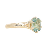 2.25ct Radiant Cut Madagascar Sapphire Low Profile Six Prong Split Shank Solitaire in 14k Yellow Gold