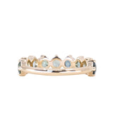9-Stone Madagascar Sapphire Compass Set Low Profile Line Band