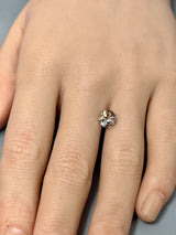 1.91CT ROUND PRECISION CUT MONTANA SAPPHIRE, PARTI MULTICOLOR TAN PEACH YELLOW WHITE, 7.23X4.91MM