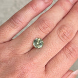 2.75CT ROUND PRECISION CUT MONTANA SAPPHIRE, PARTI TEAL GREEN YELLOW, UNTREATED, 8.5MM, EARLY ACCESS