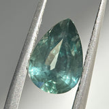 2.16CT AUSTRALIAN PEAR SAPPHIRE, COLOR SHIFTING GREEN TEAL TO GREY, 10X7MM, EARLY ACCESS