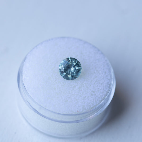 1.48CT ROUND MONTANA SAPPHIRE, BLUE, 6.5X6.5X4.2MM, UNTREATED
