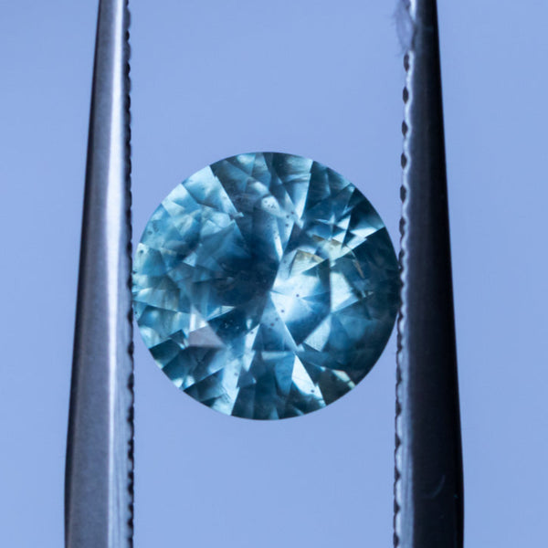 1.48CT ROUND MONTANA SAPPHIRE, BLUE, 6.5X6.5X4.2MM, UNTREATED