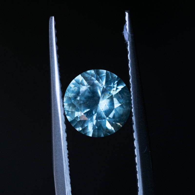 1.48CT ROUND MONTANA SAPPHIRE, BLUE, 6.5X6.5X4.2MM, UNTREATED