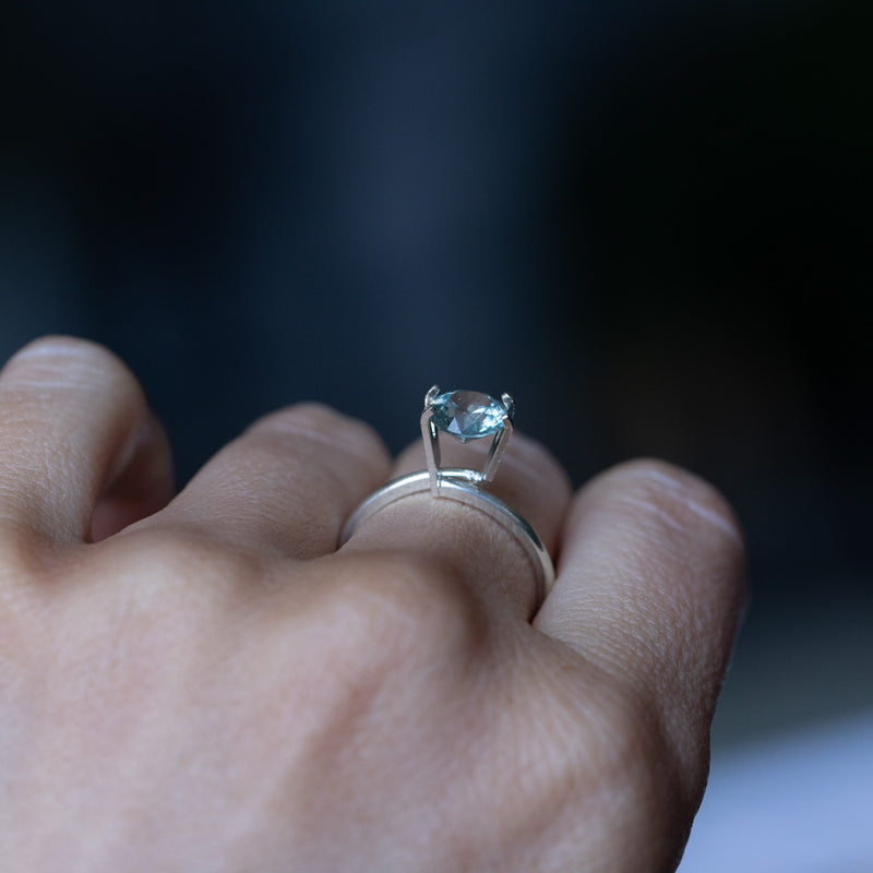 1.48CT ROUND MONTANA SAPPHIRE, BLUE, 6.5X6.5X4.2MM, UNTREATED