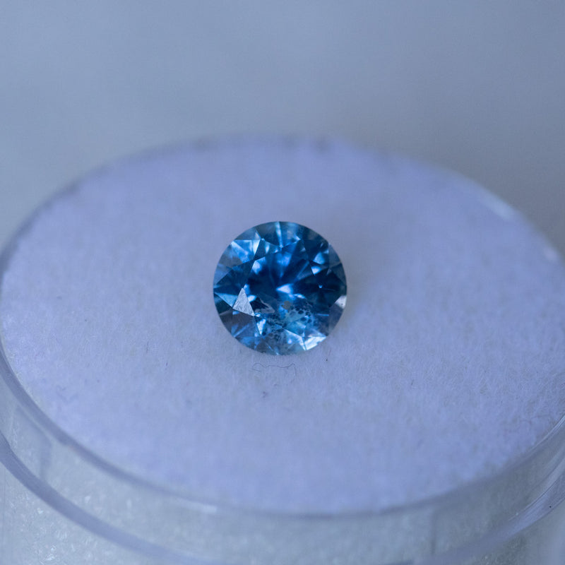1.15CT ROUND MONTANA SAPPHIRE, BLUE, 6.14X4.12MM