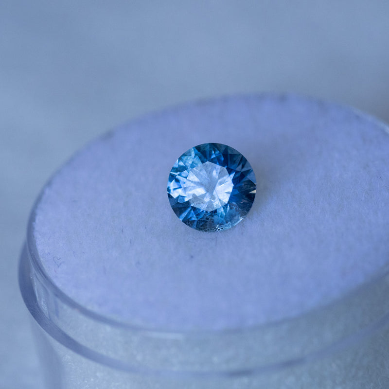 1.15CT ROUND MONTANA SAPPHIRE, BLUE, 6.14X4.12MM
