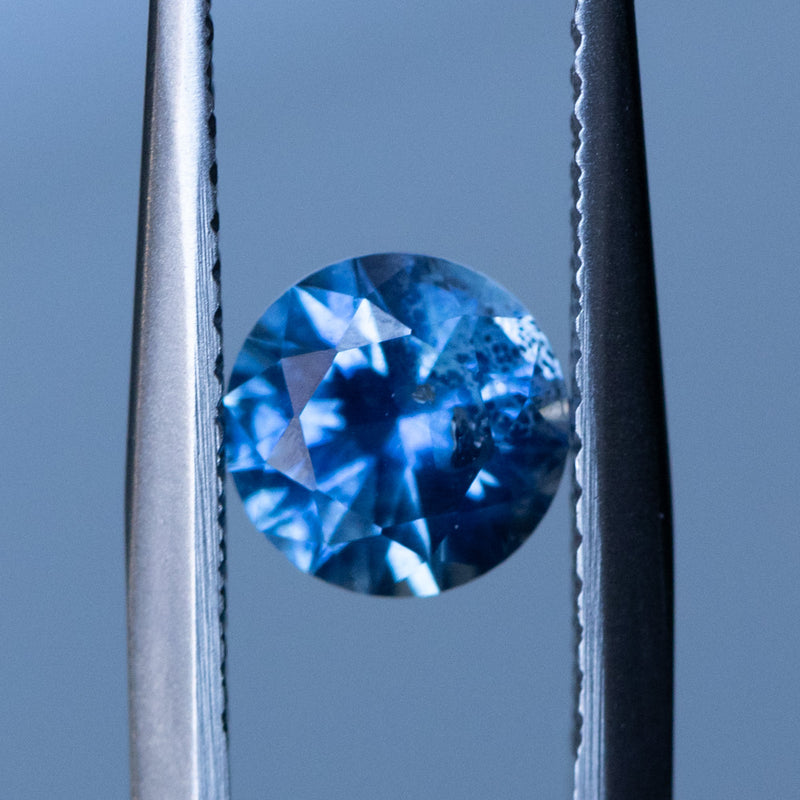1.15CT ROUND MONTANA SAPPHIRE, BLUE, 6.14X4.12MM