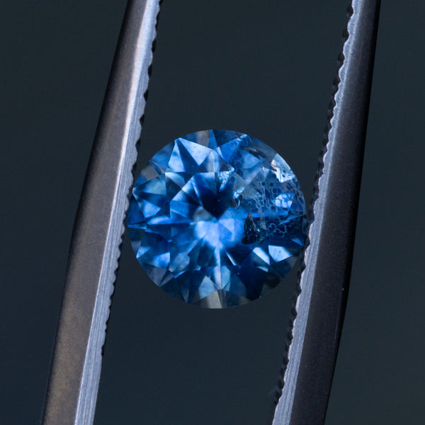 1.15CT ROUND MONTANA SAPPHIRE, BLUE, 6.14X4.12MM