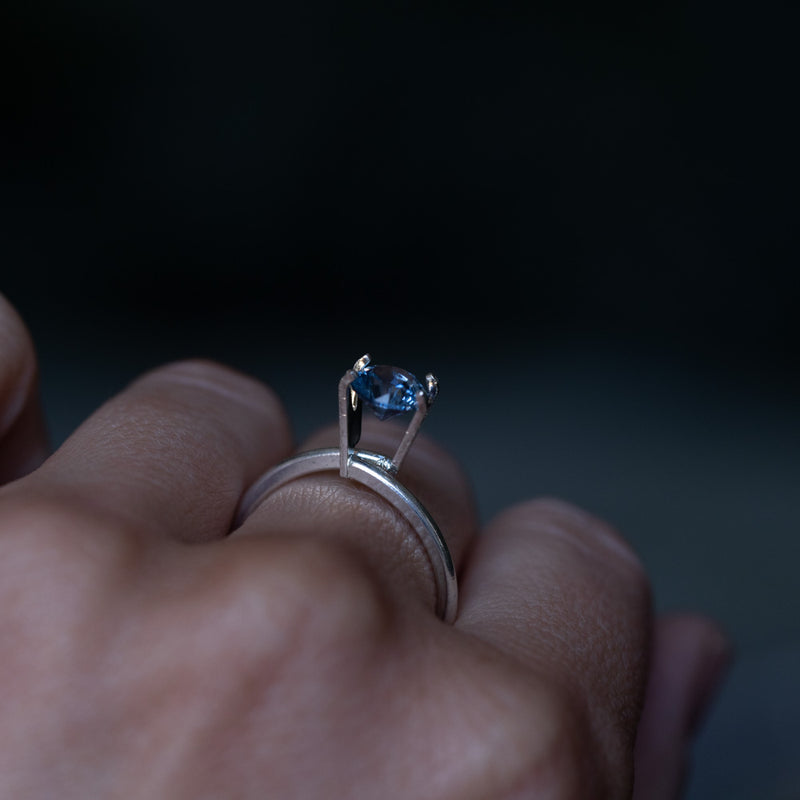 1.15CT ROUND MONTANA SAPPHIRE, BLUE, 6.14X4.12MM