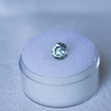 1.44CT ROUND PRECISION CUT MONTANA SAPPHIRE, WHITE BRILLIANT, 6.56X4.50MM