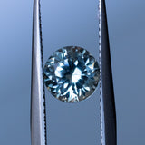1.44CT ROUND PRECISION CUT MONTANA SAPPHIRE, WHITE BRILLIANT, 6.56X4.50MM