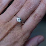 1.44CT ROUND PRECISION CUT MONTANA SAPPHIRE, WHITE BRILLIANT, 6.56X4.50MM
