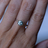 1.44CT ROUND PRECISION CUT MONTANA SAPPHIRE, WHITE BRILLIANT, 6.56X4.50MM