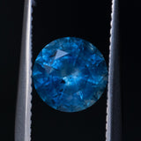 2.12CT ROUND MONTANA SAPPHIRE, VIBRANT OCEAN TEAL BLUE, 7.69X5.03MM