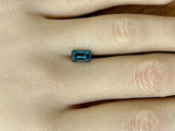 1.54CT ELONGATED PRECISION "SCISSOR" CUT MONTANA SAPPHIRE, TEAL BLUE, 7.9X4.9MM