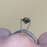 1.30CT RADIANT CUT MADAGASCAR SAPPHIRE, SPRING GREEN, 7.2X4.8MM