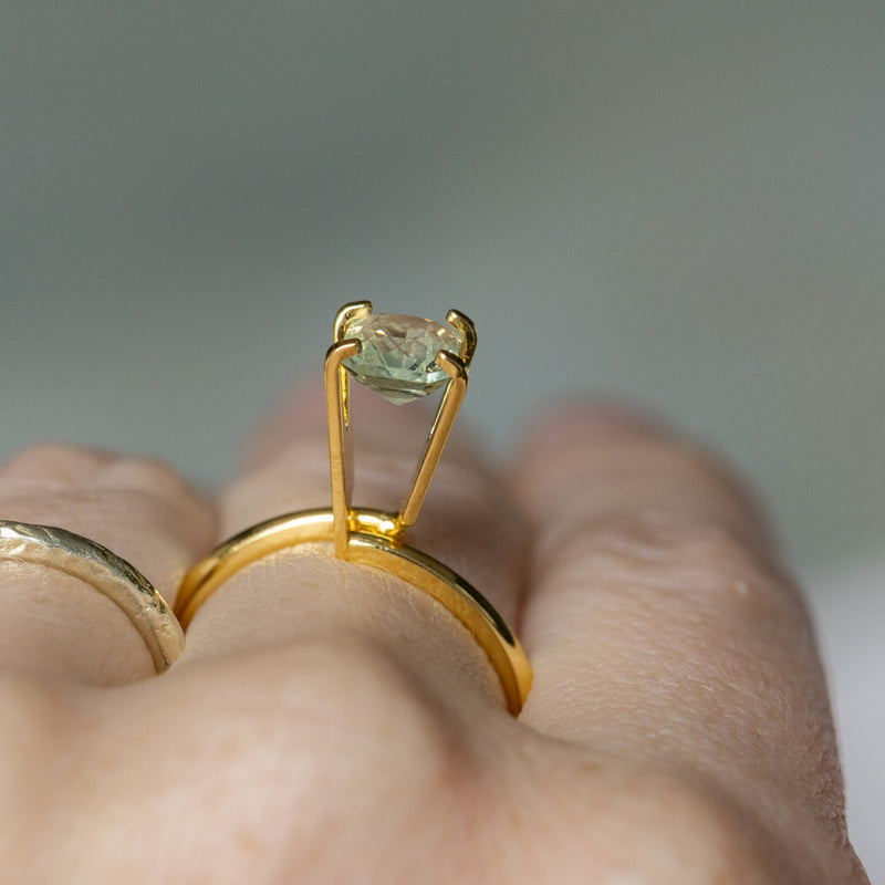 1.49CT RADIANT CUT MADAGASCAR SAPPHIRE, PARTI TEAL GREEN YELLOW, 6.00X5.75X4.38MM