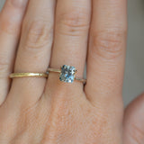 1.74CT PRECISION RADIANT MONTANA SAPPHIRE, STEELY PURPLE BLUE GREY, 7.10X6X4.32MM