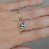 1.74CT PRECISION RADIANT MONTANA SAPPHIRE, STEELY PURPLE BLUE GREY, 7.10X6X4.32MM