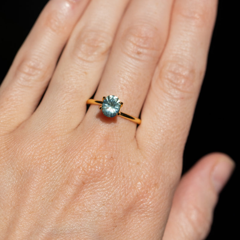 1.20CT PRECISION CUT OVAL MONTANA SAPPHIRE, LIGHT AQUA TEAL, 7.02X5.74X3.98MM